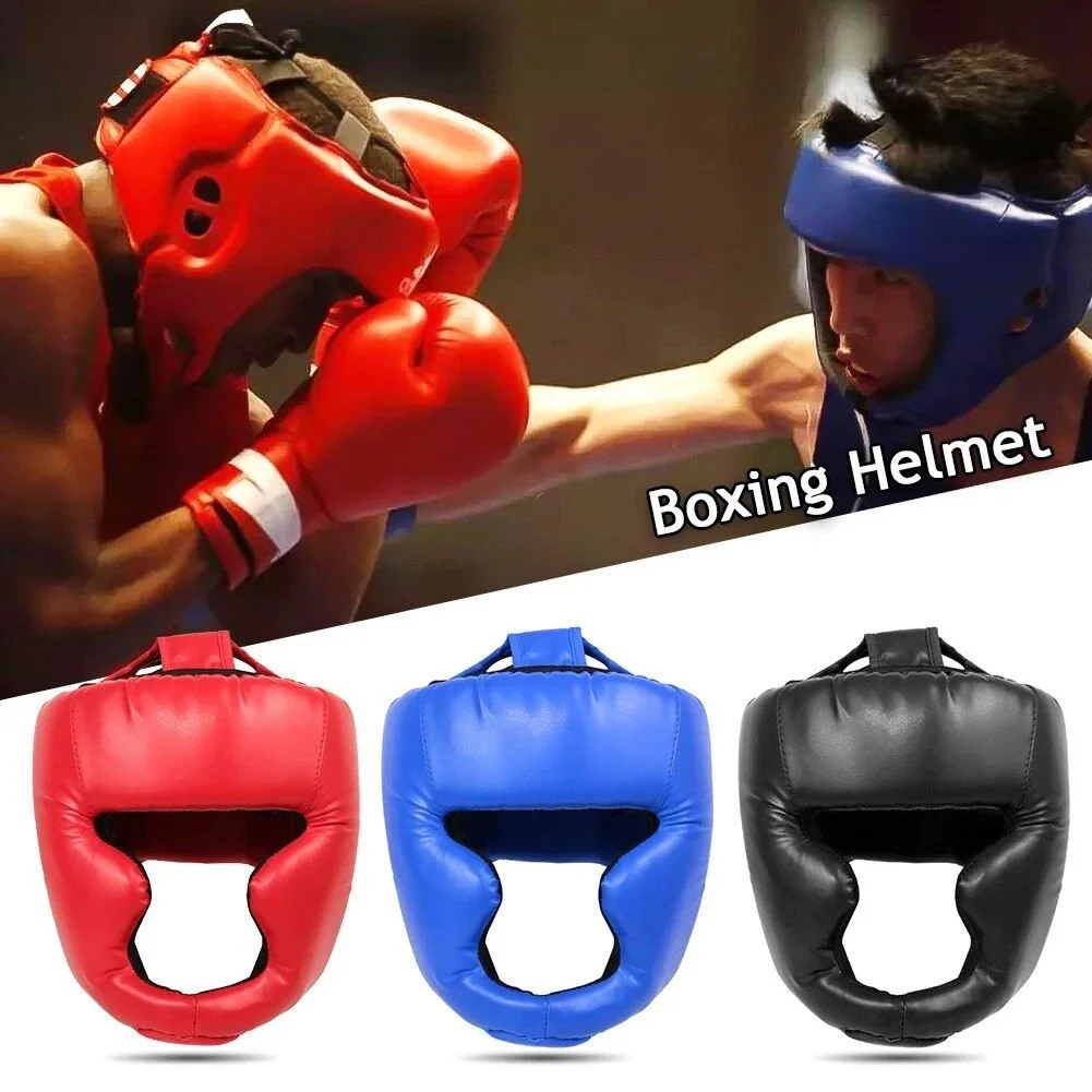 High-Quality PU Leather Boxing Helmet