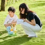 Jump Rocket Flying Disc Launcher - Outdoor Fun Foot-Powered Rocket Toy for Kids