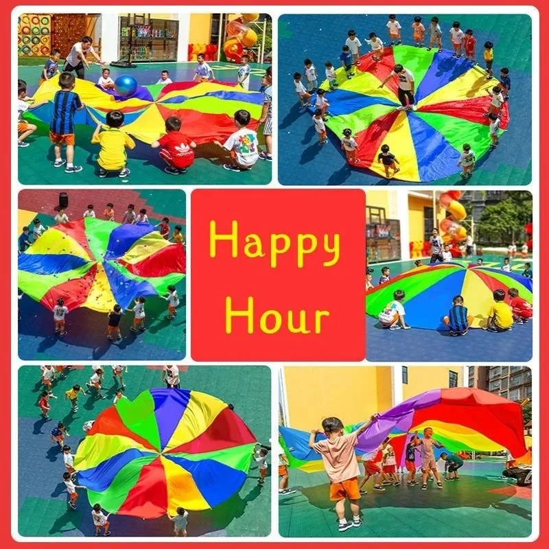 Rainbow Parachute Team Game Mat: Fun Outdoor Activity for Kids