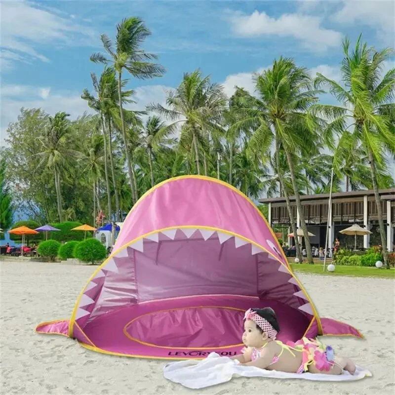 UV-Proof Kids' Beach Tent with Built-in Pool
