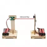 Educational Infrared Alarm Science Kit - DIY Wooden STEM Puzzle Game for Kids
