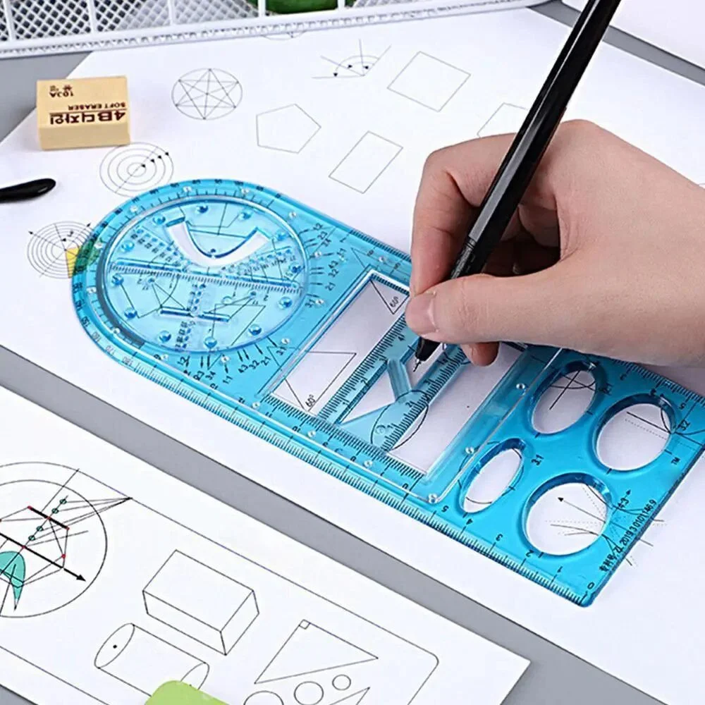 Geometric & Architectural Design Ruler for School and Office