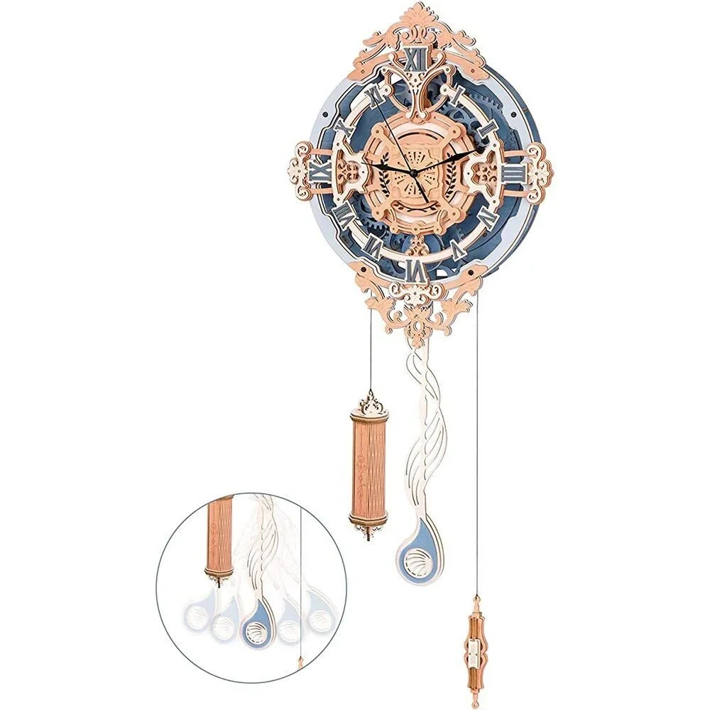 Wall Clock 3D Wooden Puzzle - Enchanting IQ Puzzle Model
