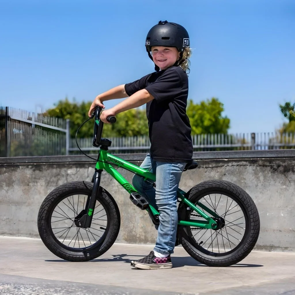 Kids Freestyle Sidewalk BMX Bike - Hi-Ten Steel Frame, 16" Wheels for Beginner Riders