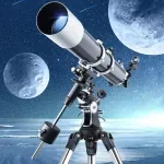 Deluxe 80DX Astronomical Telescope with EQ2 Mount & Steel Tripod - High Power Stargazing Scope