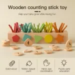 Kids Montessori Wooden Counting Bar Sticks Learning Toy