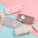 Adorable Kawaii Plush Pencil Case with Cat Paw Design