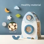 Wooden Rocket 5-in-1 Montessori Cognitive Toy Set for Early Education
