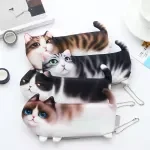 Charming 3D Cat Cartoon Pencil Case for Students