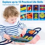Montessori Toddler Busy Board: 7-in-1