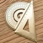 Vintage Brass Metal Ruler Tools for Students