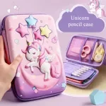 Unicorn 3D Kawaii Pencil Case – Cute Stationery Box for School Supplies