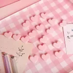 10pc Love Heart Paper Clip Set – Colorful Memo and Photo Clips
