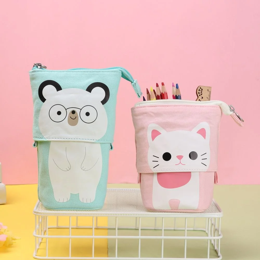 Large Capacity Kawaii Telescopic Cat Pencil Case