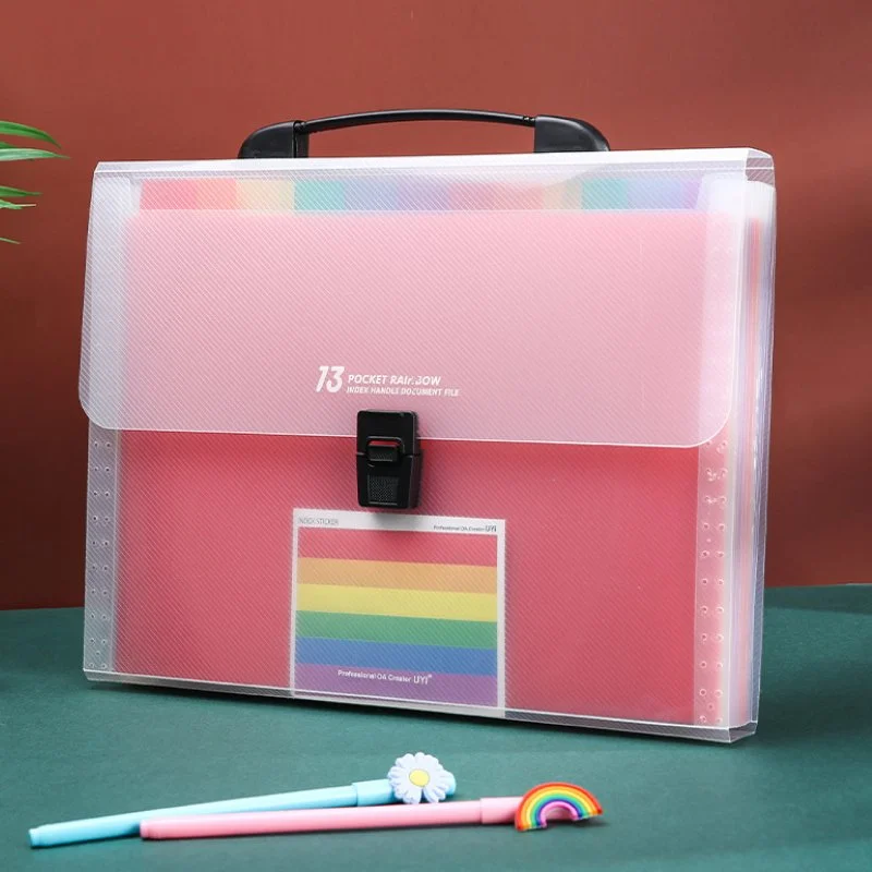 Expanding File Folder with 13 Pockets