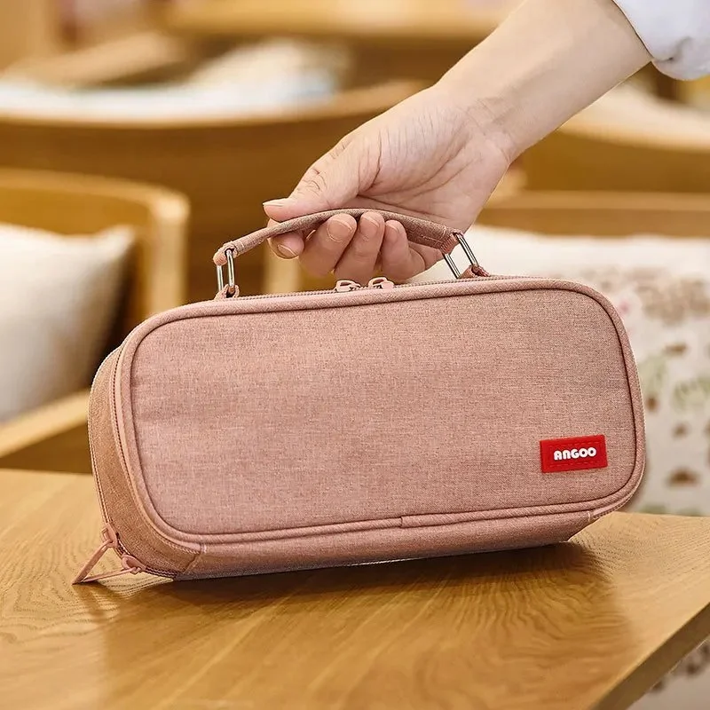 Large Capacity Canvas Pencil Case