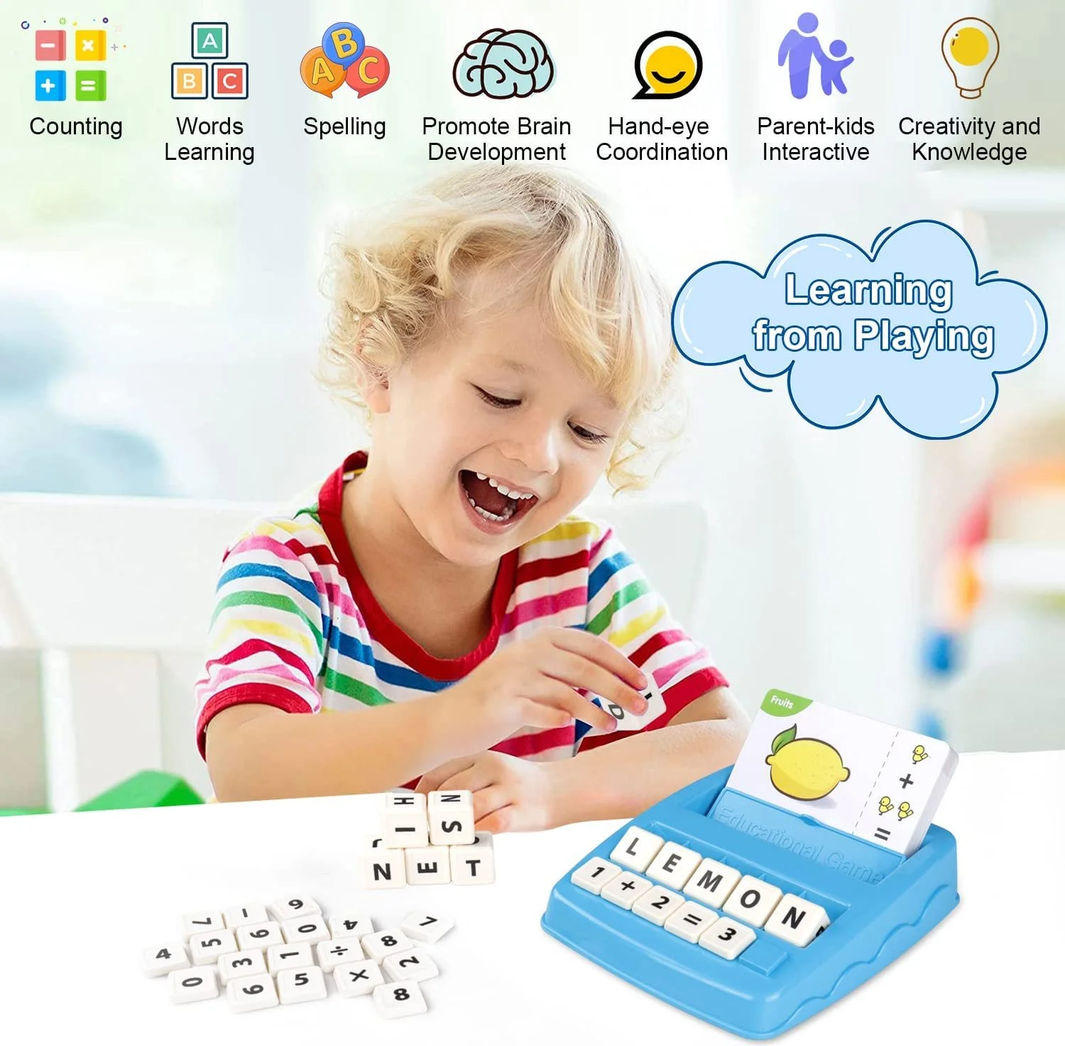 2-in-1 Alphabet and Arithmetic Educational Toy Set