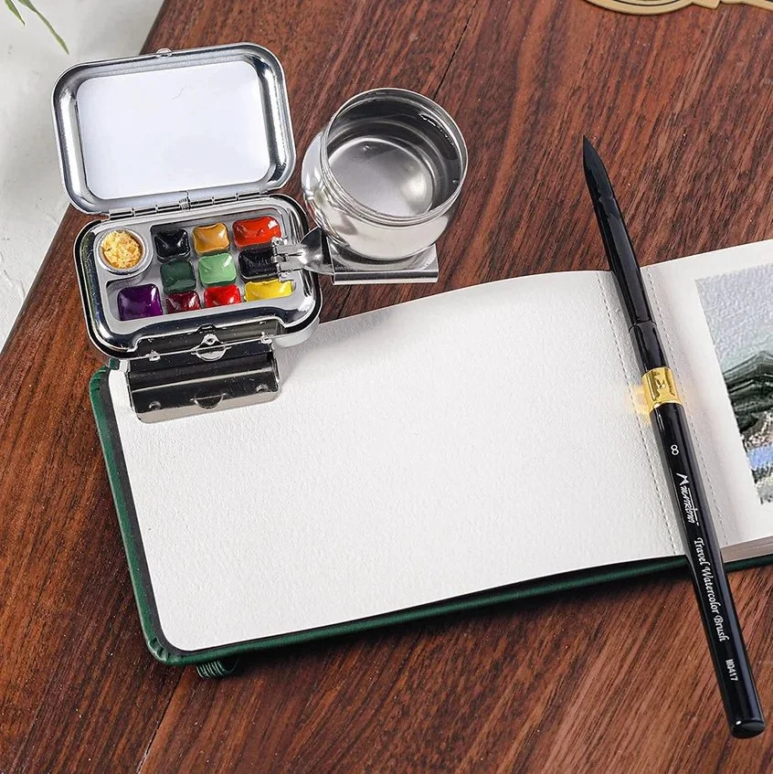 Portable Mini Watercolor Palette Box