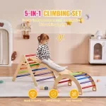 5-in-1 Wooden Pikler Triangle Climbing Set