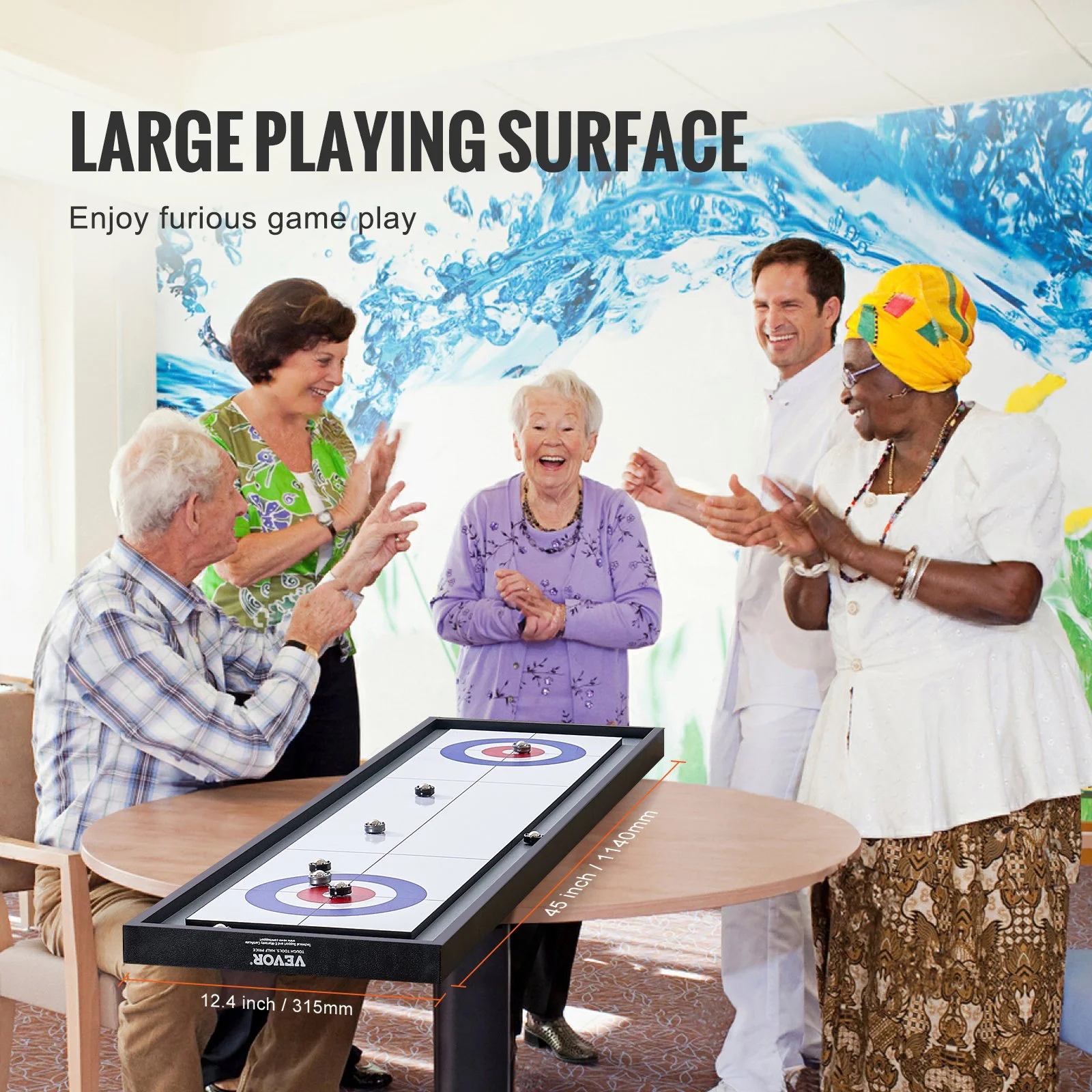 2-in-1 Shuffleboard & Curling Game Set