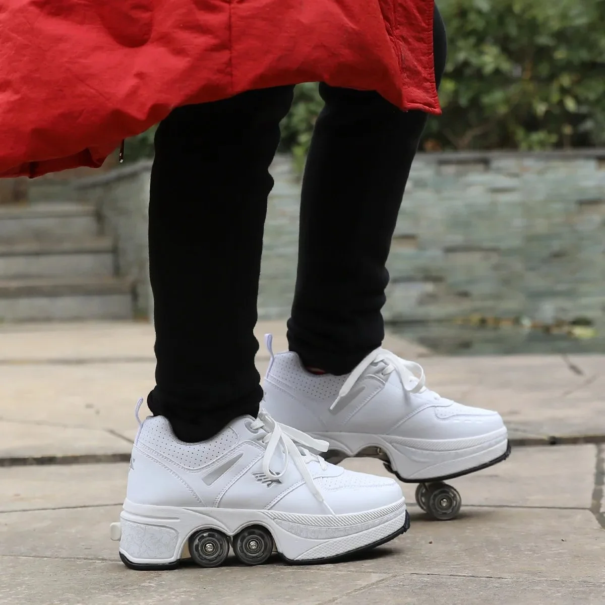 Kids 4-Wheel Roller Skate Sneakers - Stylish, Fun, and Durable
