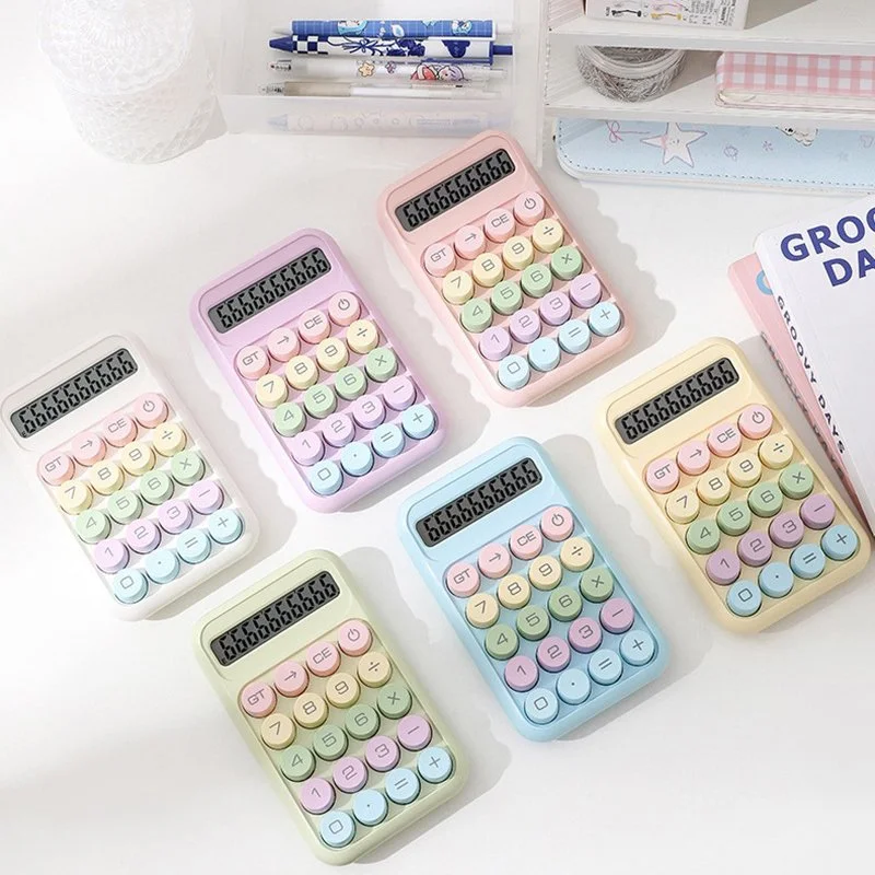 10-Digit Digital School Calculator with Mechanical Keyboard in Fashion Colors