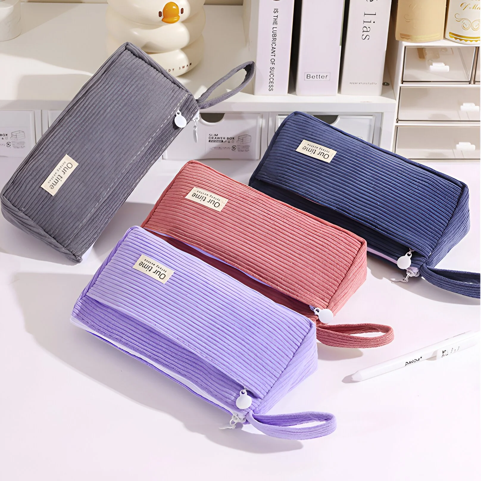 Cute Corduroy Pencil Case