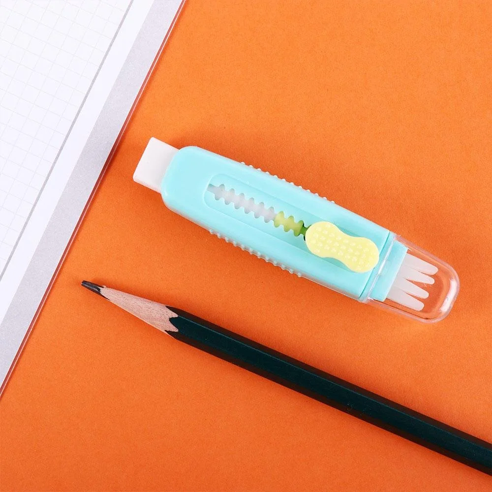 Cute Push-Pull Pencil Eraser with Soft Brush – Fun & Creative for Kids