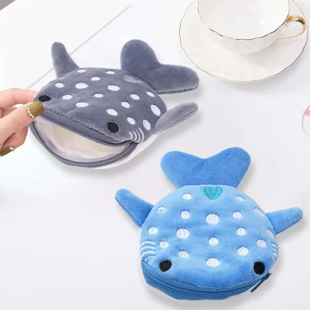 Whale-Shaped Plush Storage Bag