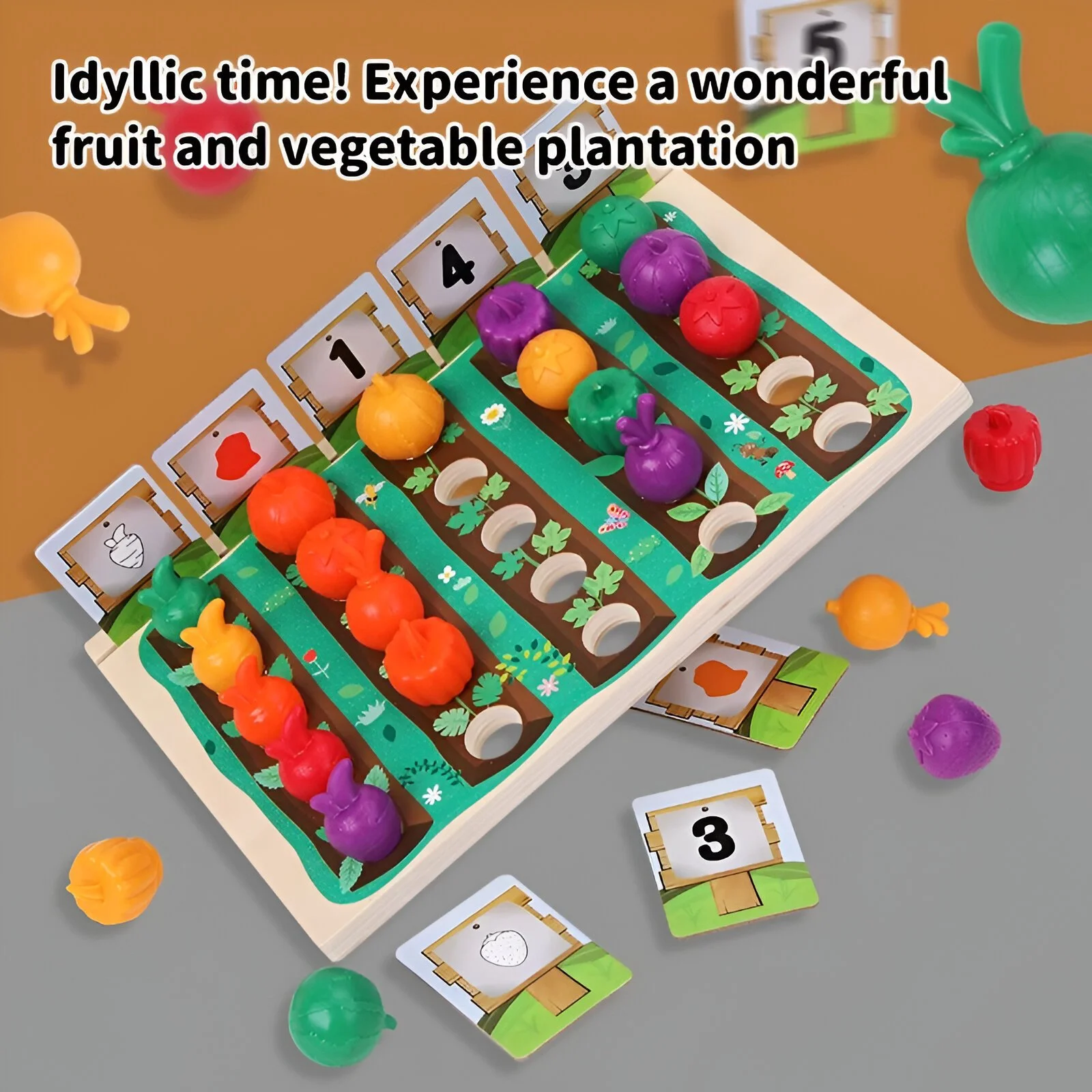 Montessori Wooden Play Food Set