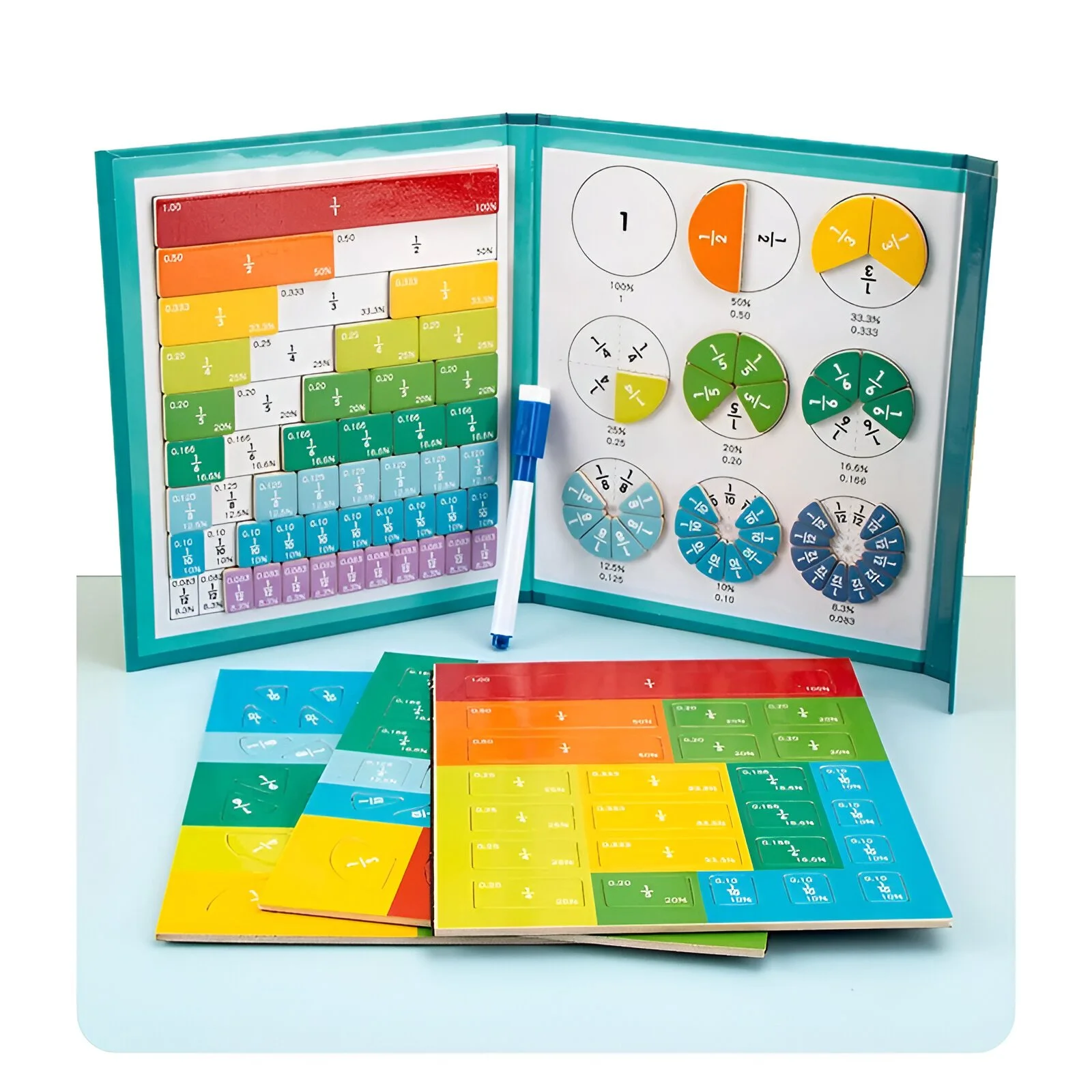 Montessori Magnetic Fraction Learning Math Toy