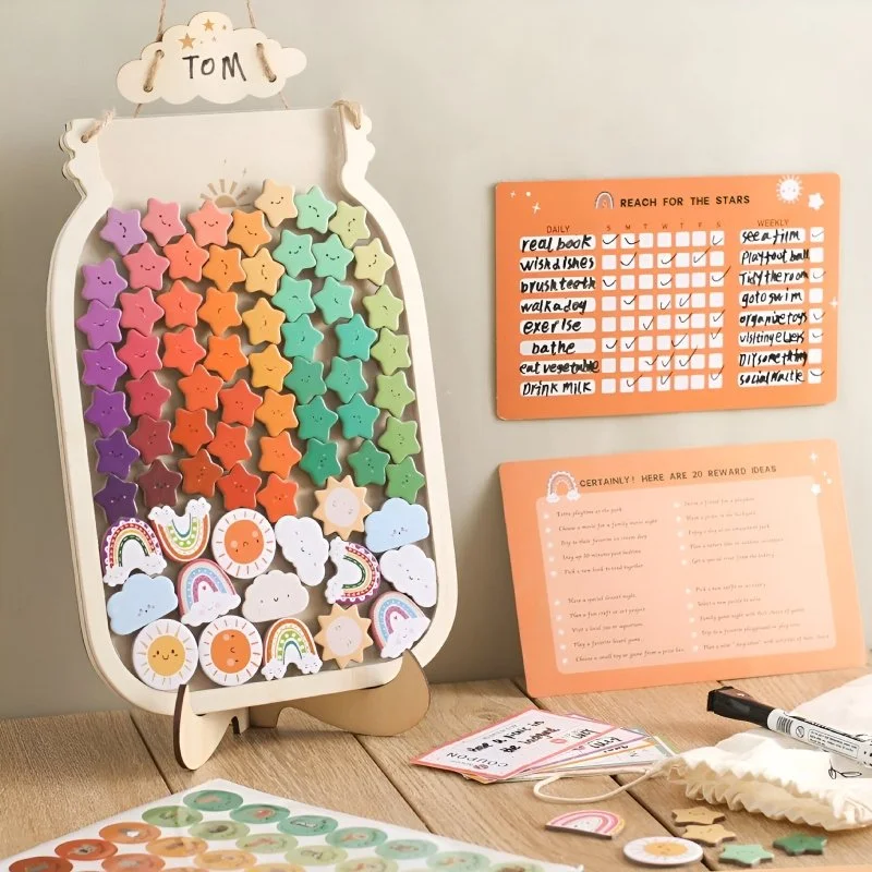 Wooden Montessori Reward Jar for Kids