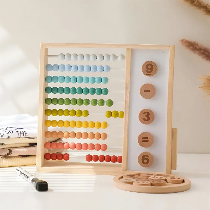 Baby Wooden Montessori 3D Abacus Puzzle