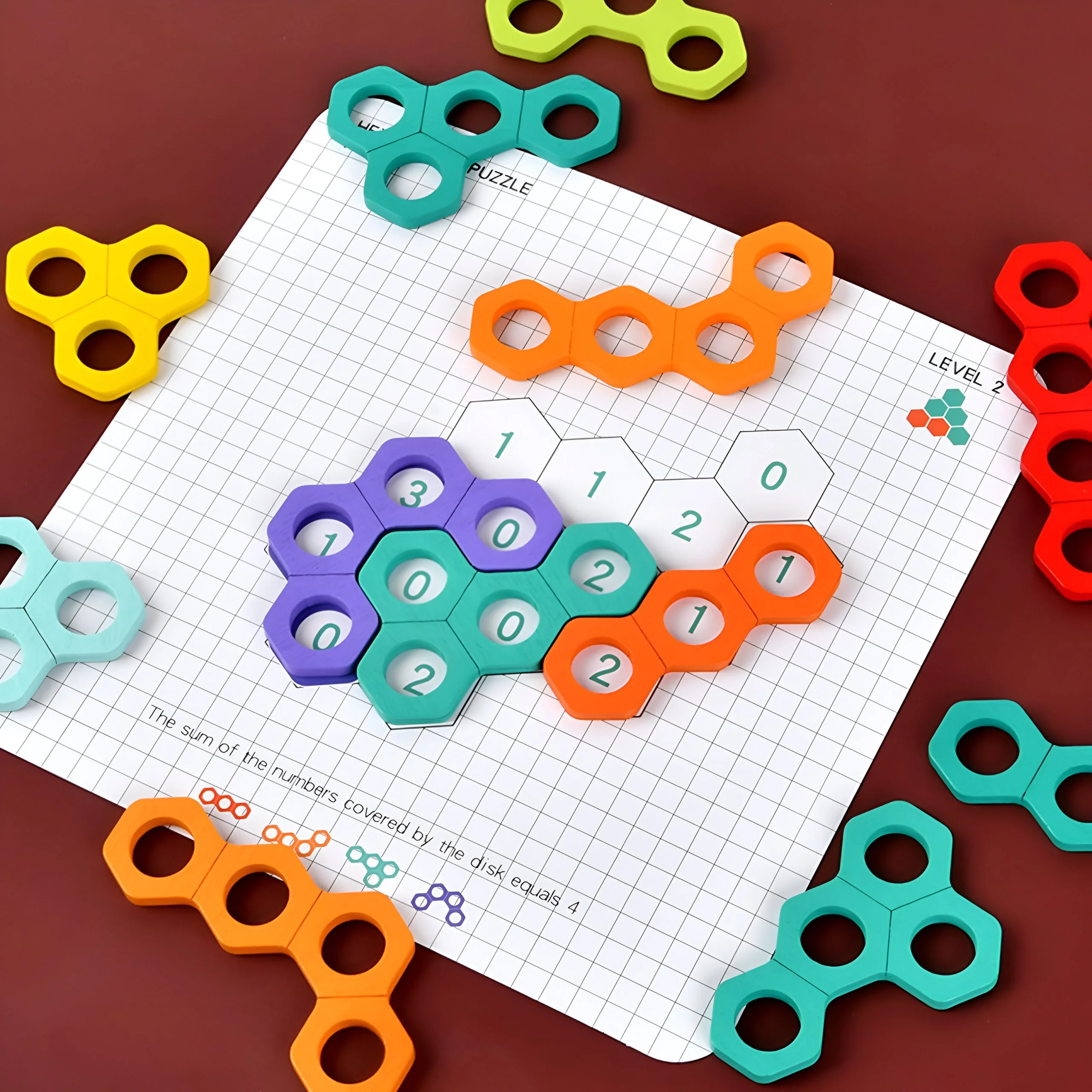 Wooden Number Puzzle for Toddlers 1-3