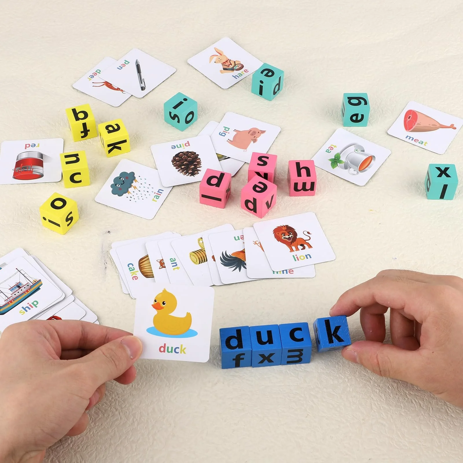 Wooden Spelling Blocks Game