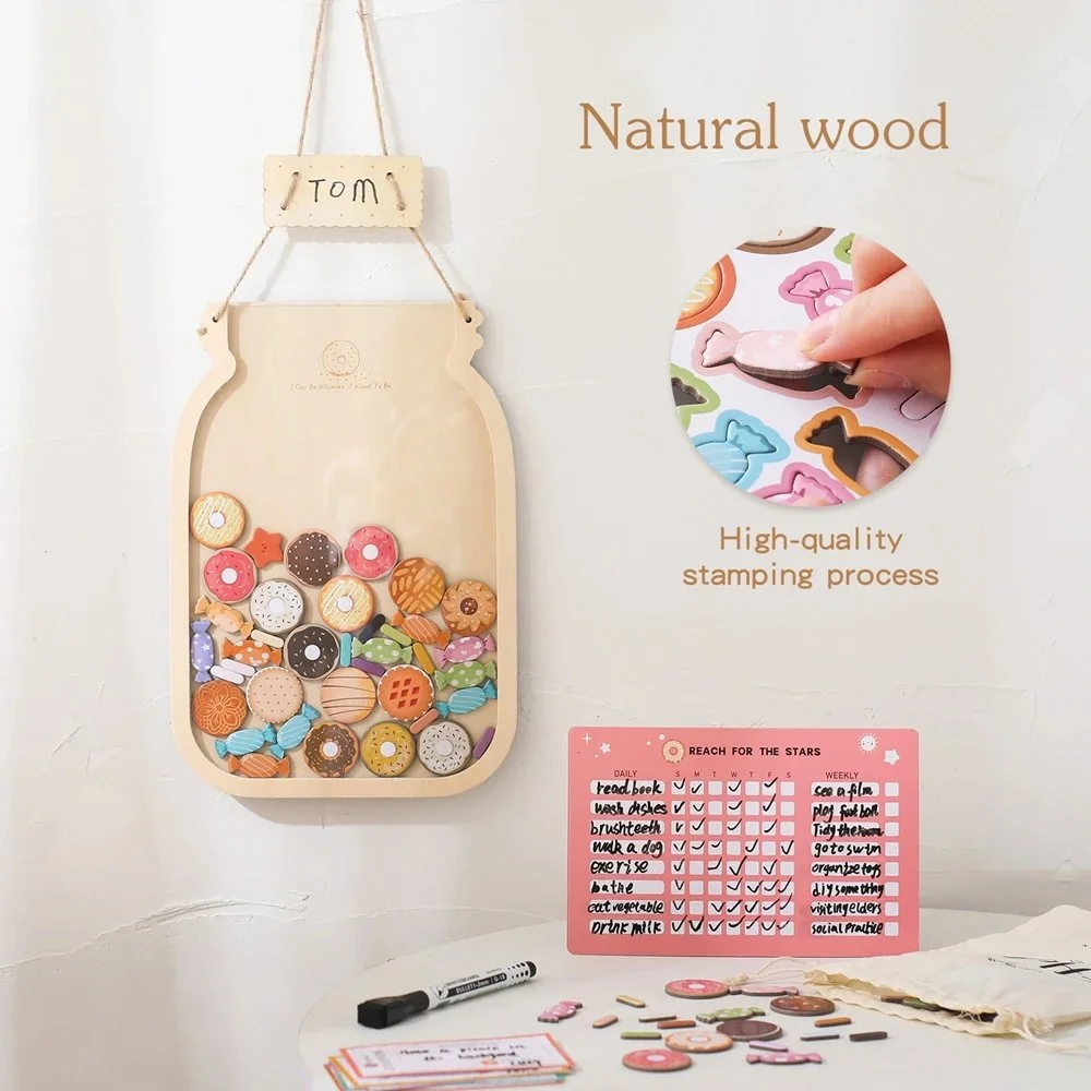 Personalized Wooden Reward Jar for Kids