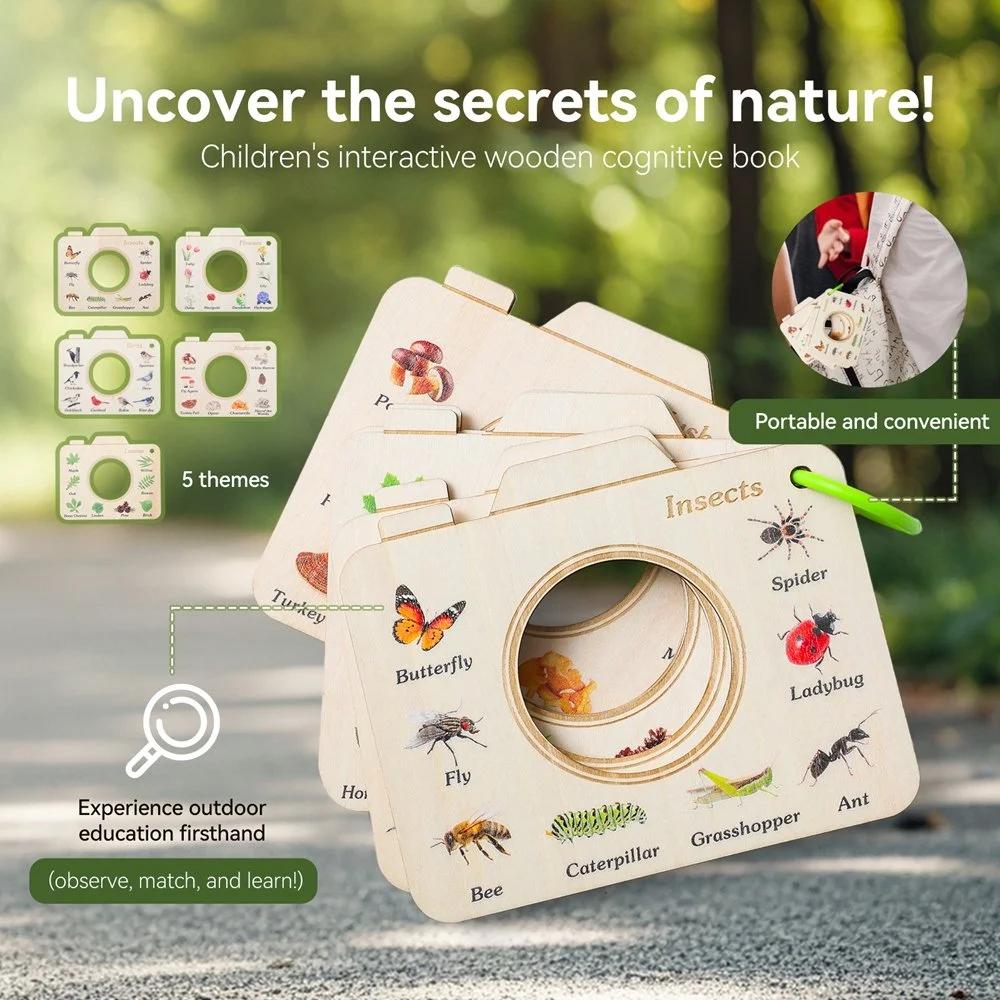 Montessori Wooden Book for Babies