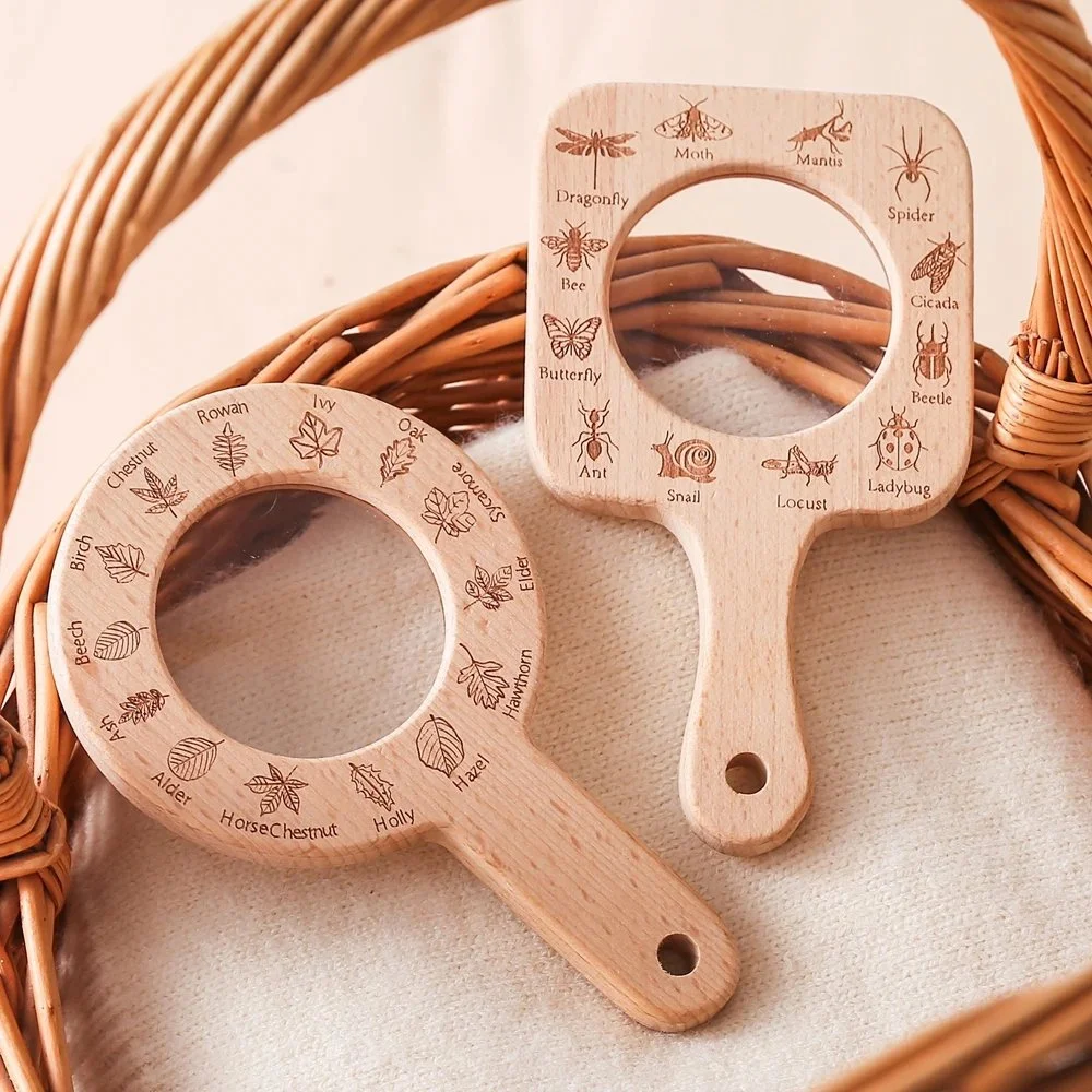Wooden Handheld Magnifier Toy for Kids