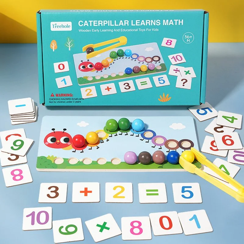 Wooden Color Sorting Beads Puzzle Game for Kids