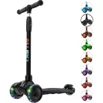3-Wheeled Push Scooter with Light-Up Wheels for Kids 3-12 Years
