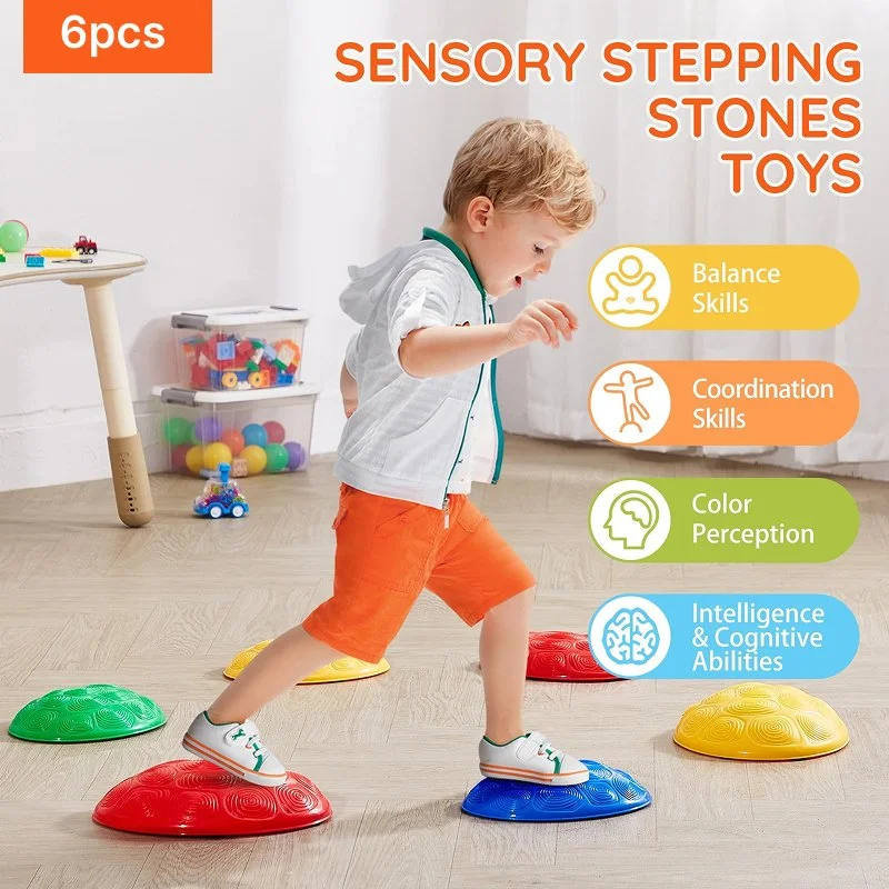 6-Piece Kids Turtle Balance Stepping Stones with Non-Slip Design for Coordination Games