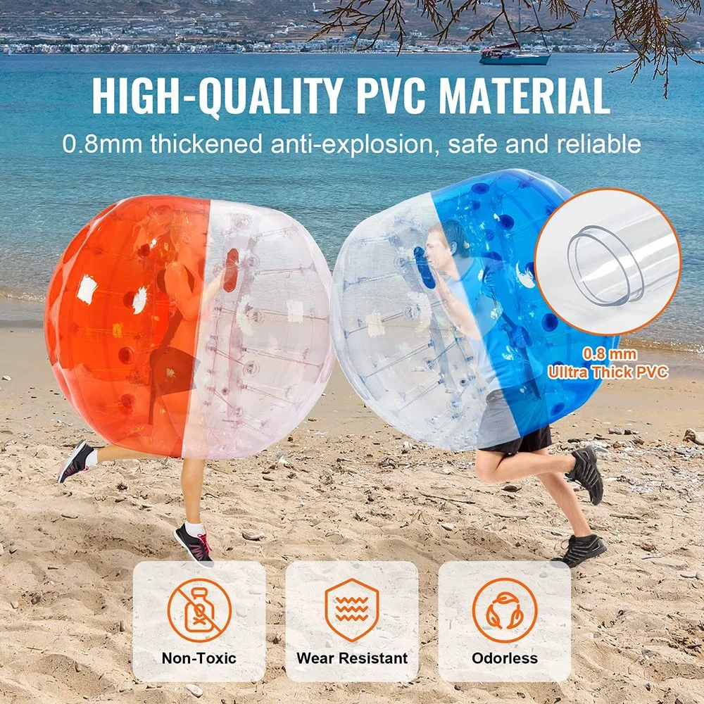2-Pack 5FT Inflatable Bumper Balls – Durable Bubble Soccer Set for All Ages
