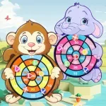 Montessori Sticky Ball Dart Board Game for Kids Ages 4-6