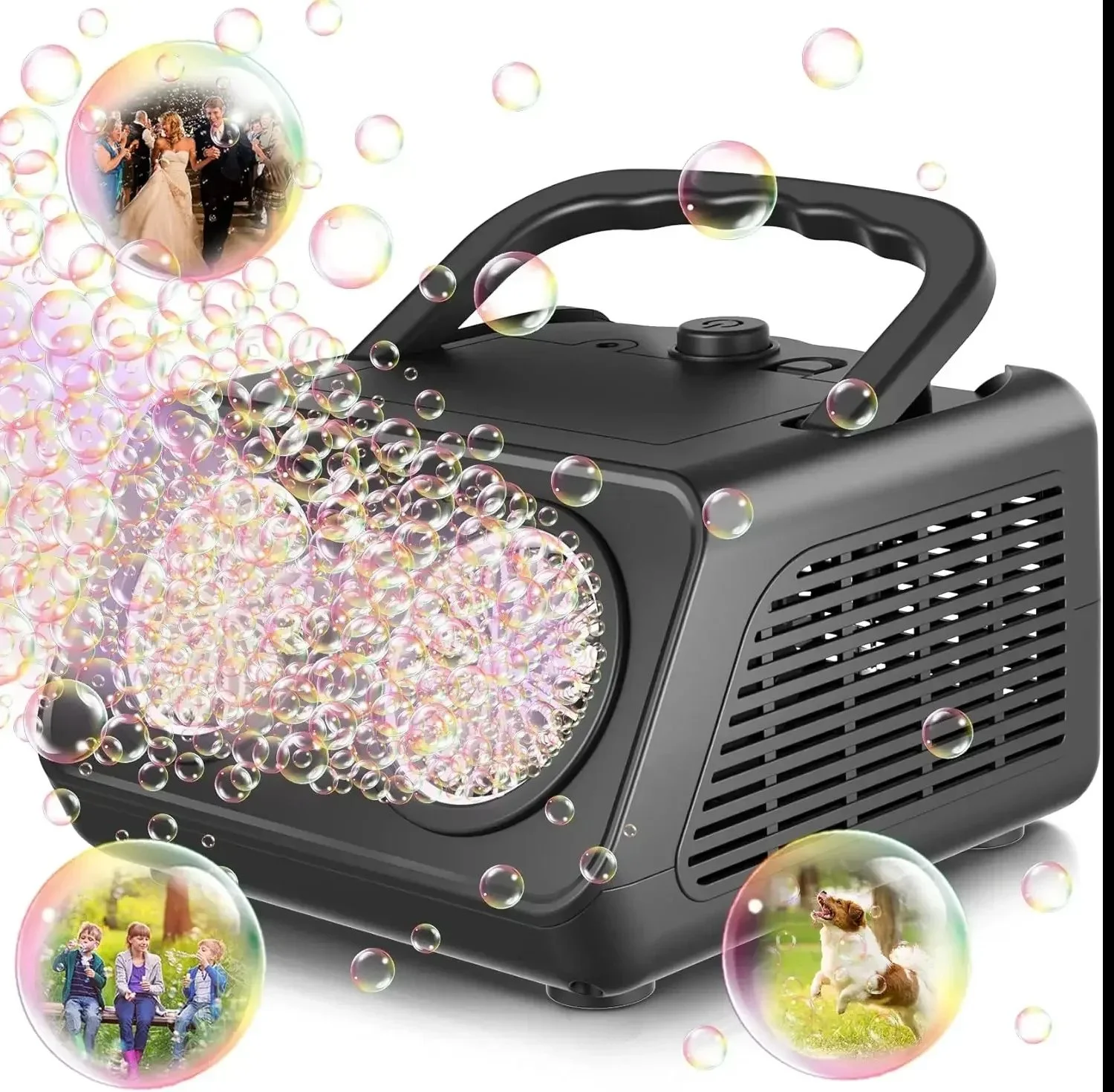 Upgrade Automatic Bubble Machine – 50,000+ Bubbles Per Minute for Kids