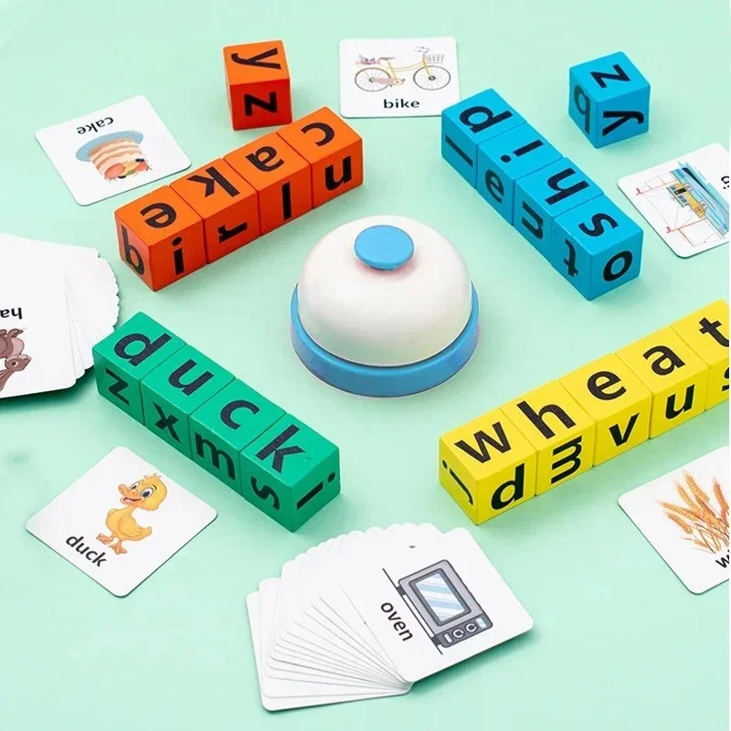Children's Wooden Montessori Word Puzzle – Fun & Educational Learning Toy