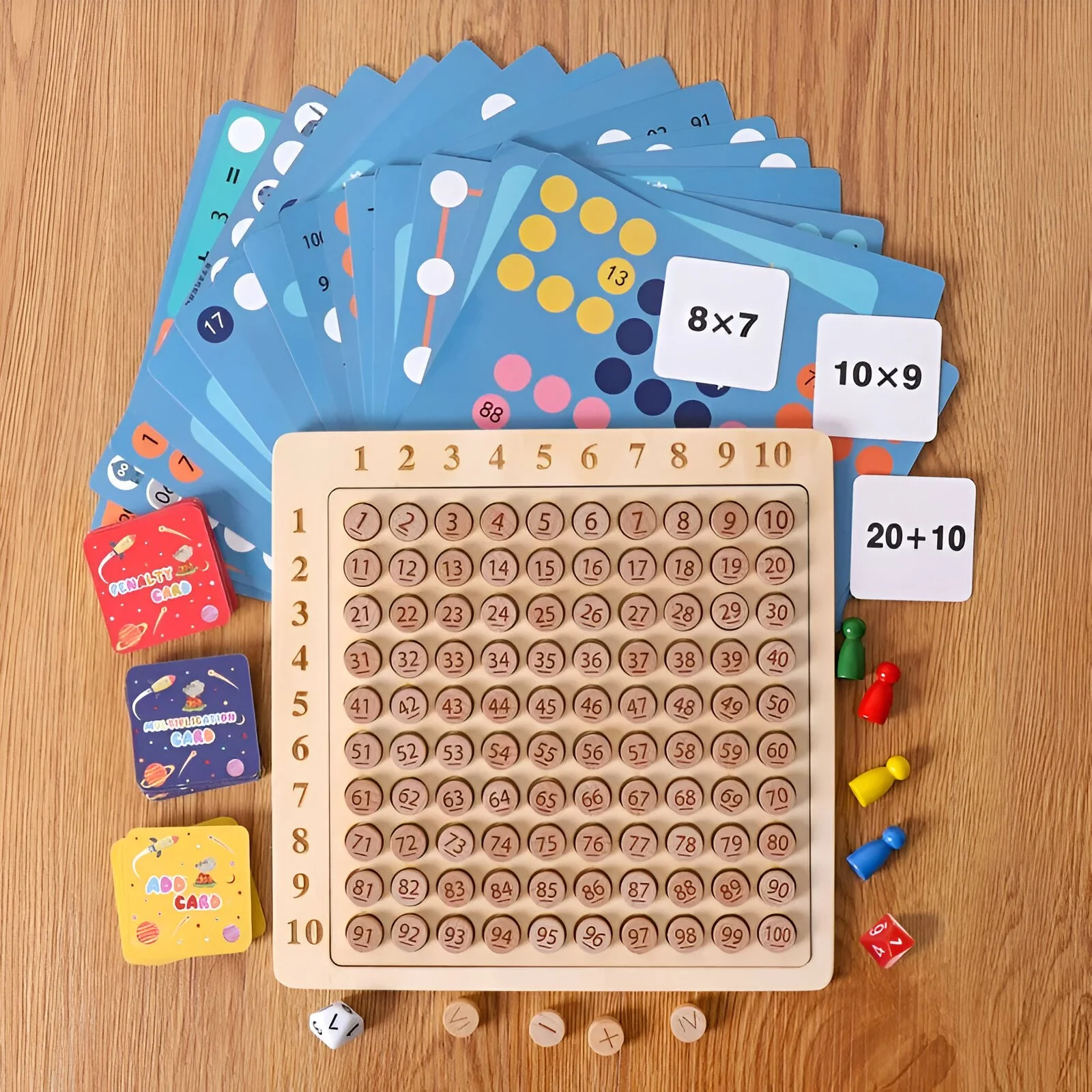 Wooden Multiplication Table Game