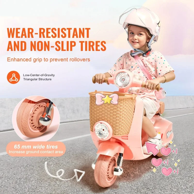 Kids Electric Ride-On Motorcycle Trike 6V/12V with Music, Lights & 3 Wheels