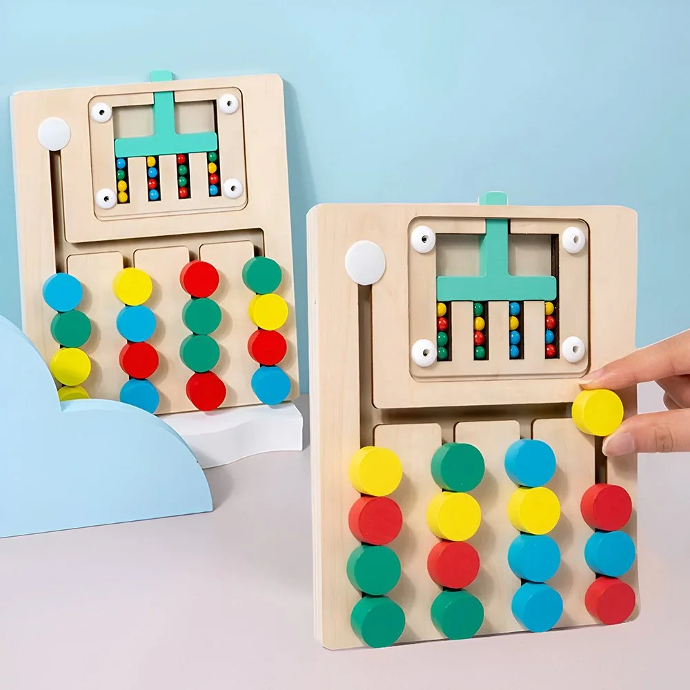 Montessori Color Matching Wooden Puzzle Game for Toddlers Ages 3-6