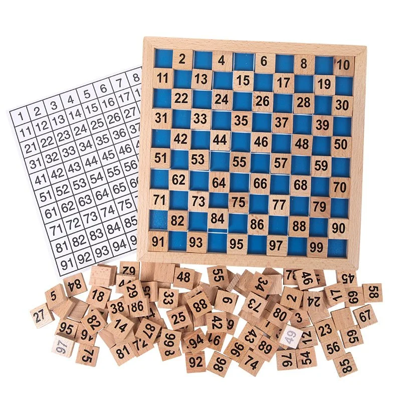 Wooden Montessori Hundred Board Math