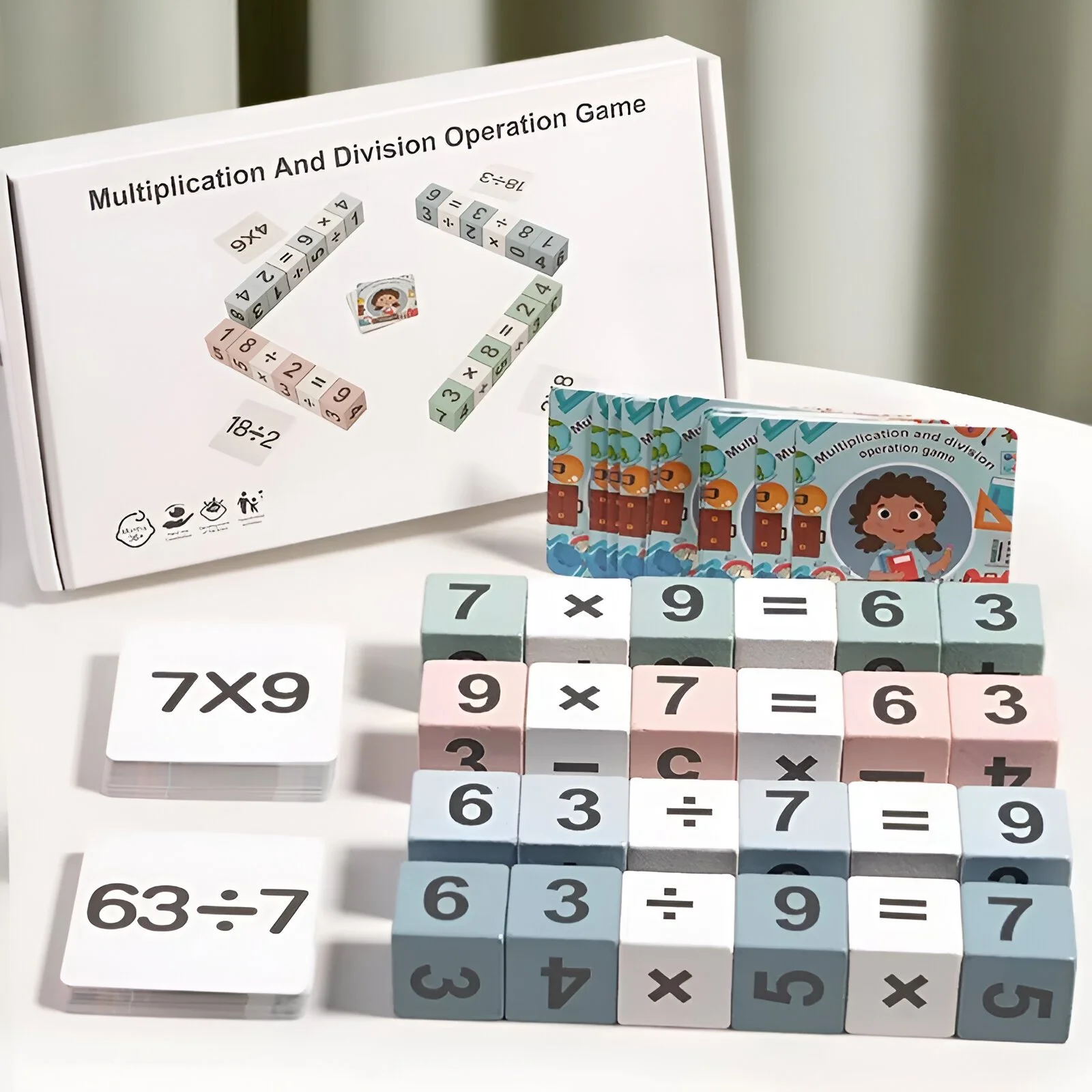 Montessori Wooden Multiplication Board Game for Kids